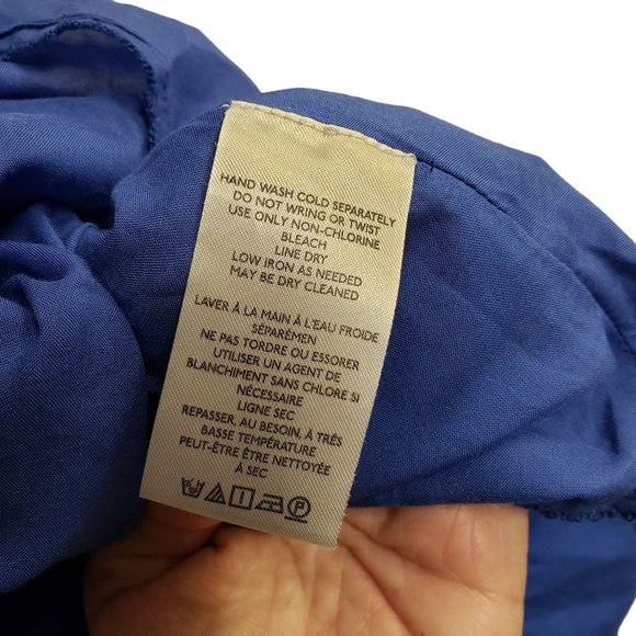 Anthropologie Maeve Cross Back Mini Dress Blue New Size - Picture 11 of 15